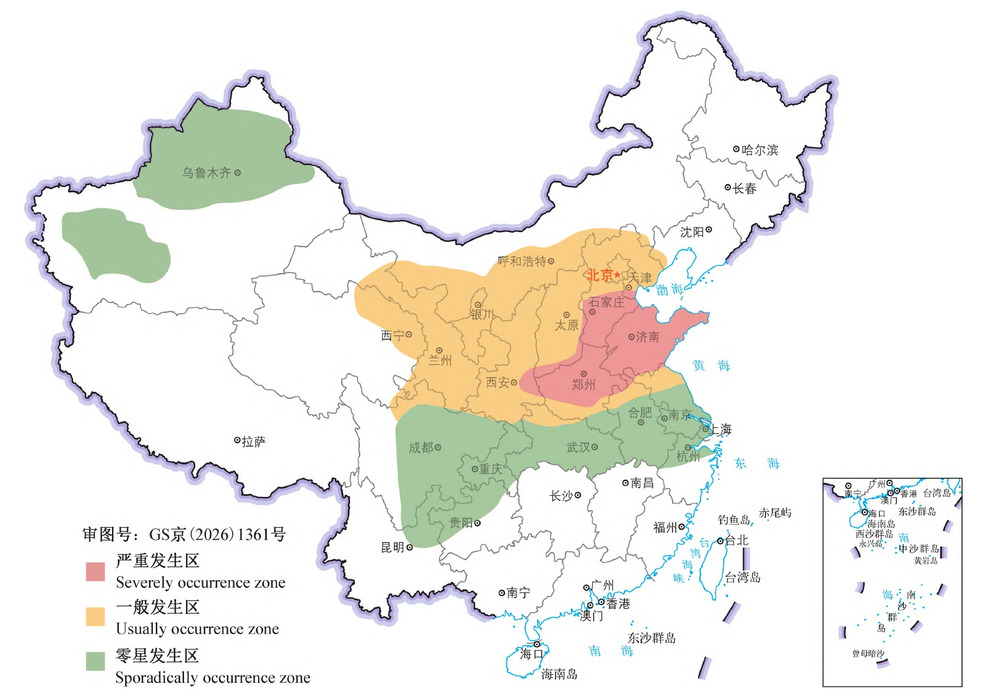 中国小麦茎基腐病年发生面积超667万hm2，产量损失率达10.69%～51.57%