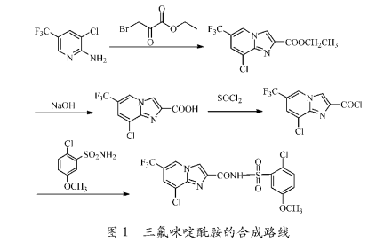 新型杀线虫剂三氟咪啶酰胺的合成工艺优化:″准一锅煮″策略破解中间体分离瓶颈