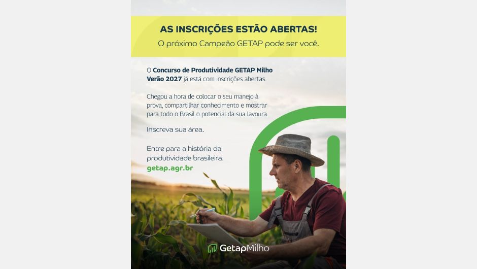 Getap abre inscrições para concurso de milho 2026/27