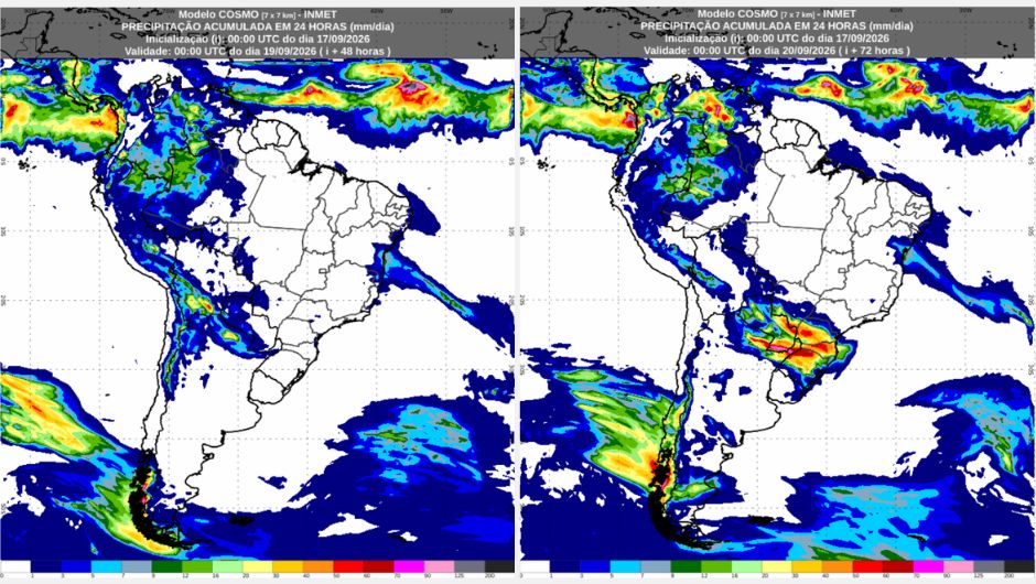 Inmet: previsão do tempo para sexta-feira (18/9) e sábado (19/9)