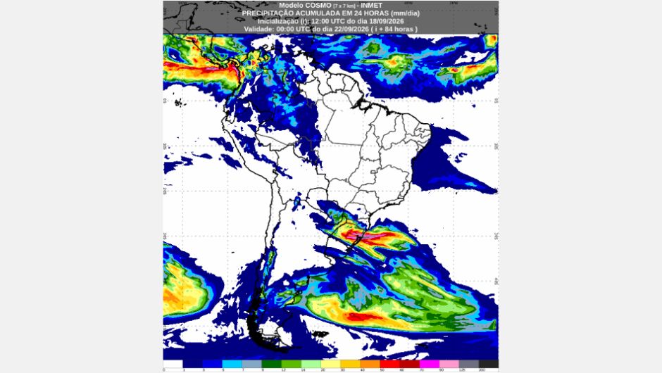 Inmet: previsão do tempo até segunda-feira (21/9)