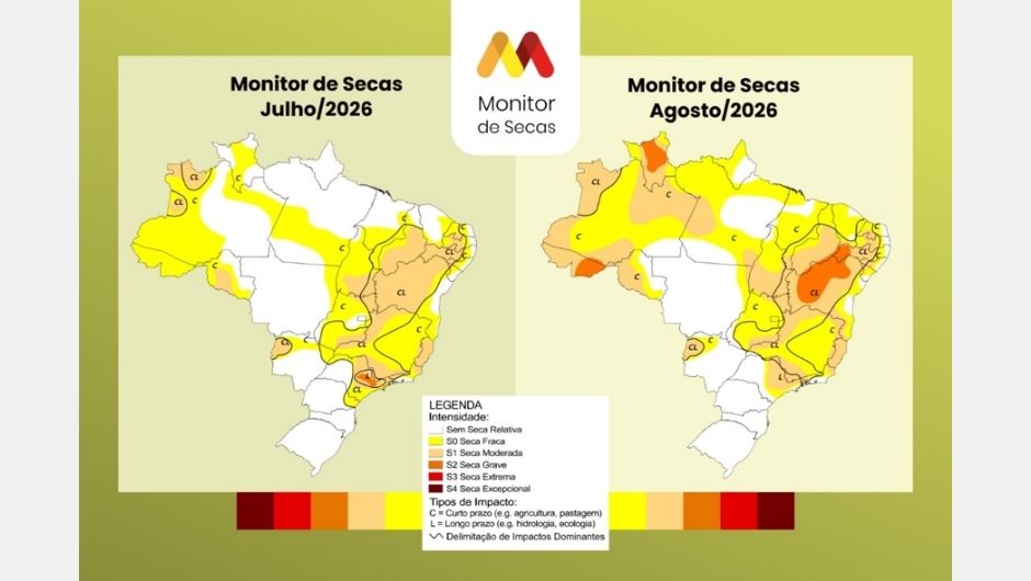 Seca avança no Norte, Nordeste e Centro-Oeste em agosto