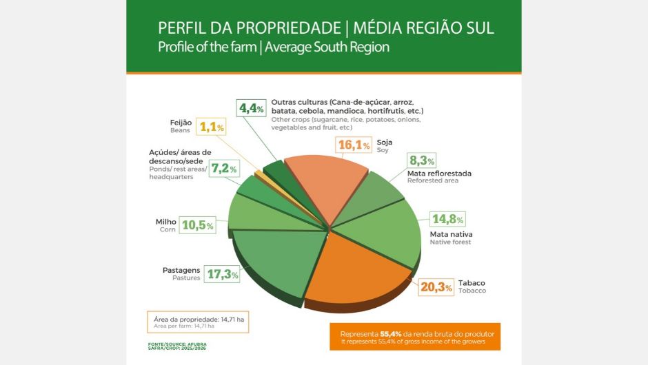 Tabaco e diversificação movimentam R$ 23,2 bi nas propriedades
