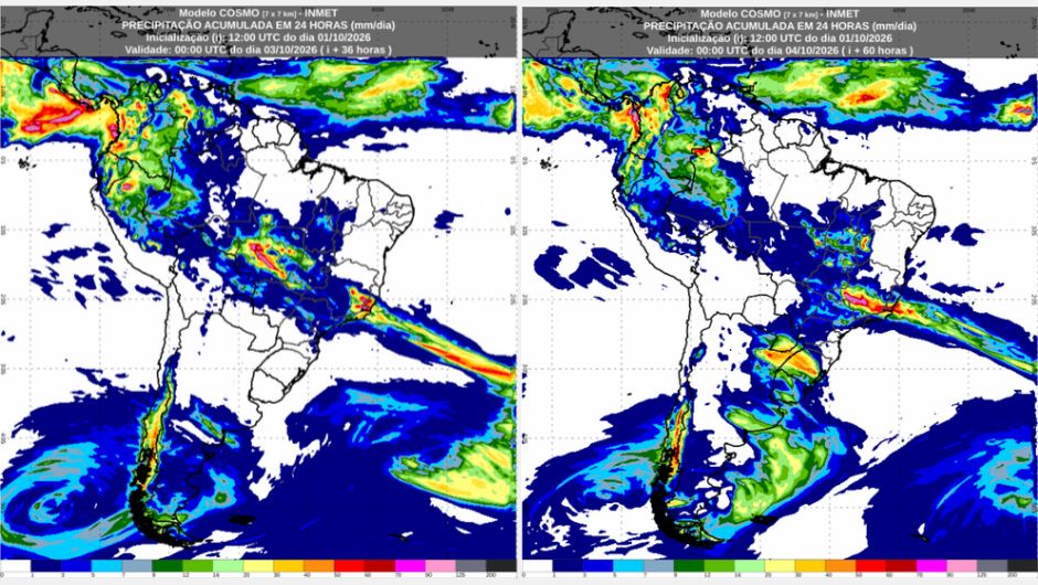 Inmet: previsão do tempo para sexta-feira (2/10) e sábado (3/10)