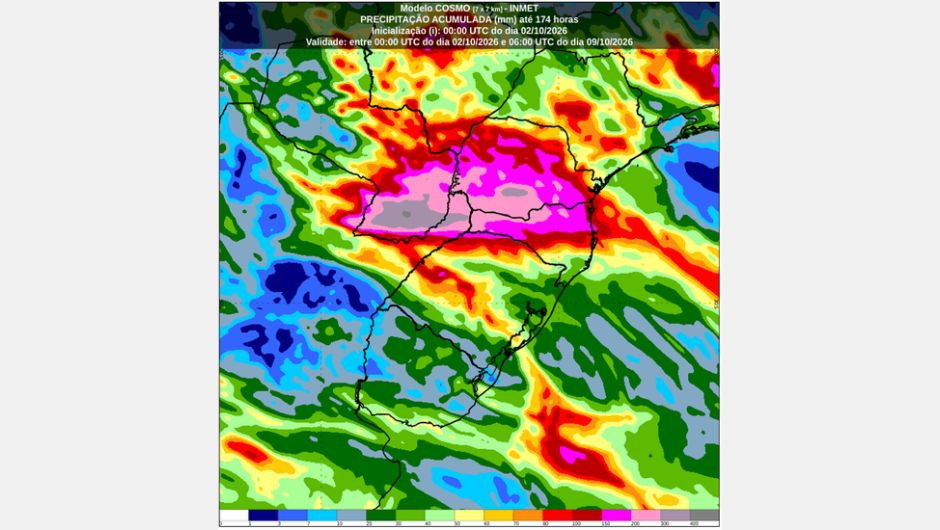 Chuvas de outubro elevam riscos para lavouras do Paraná