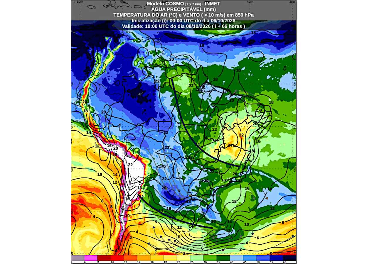 Inmet: previsão do tempo para quarta (7/10) e quinta-feira (8/10)