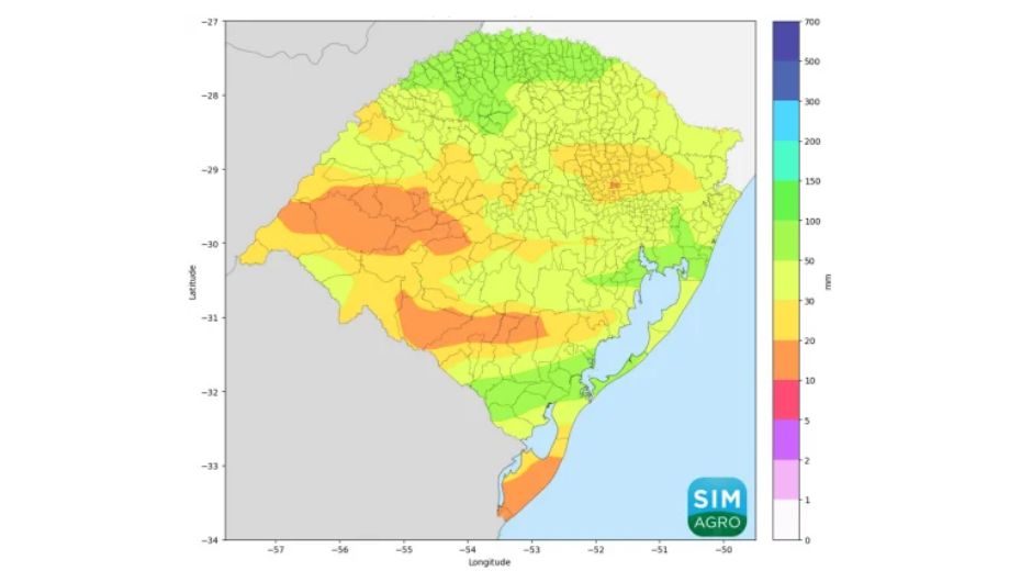 Fim de semana será marcado por chuva no RS