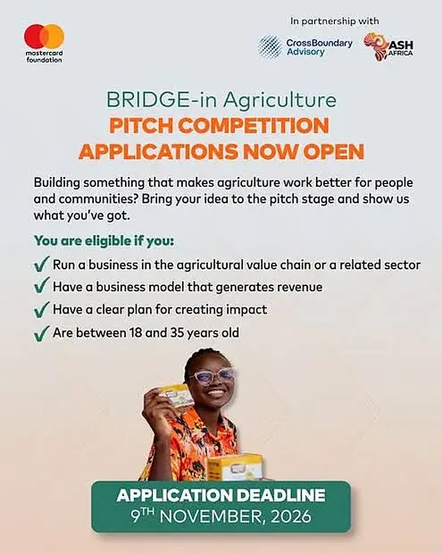 Ghana Opens $10,000 Pitch Competition for Young Agritech and Agribusiness Founders